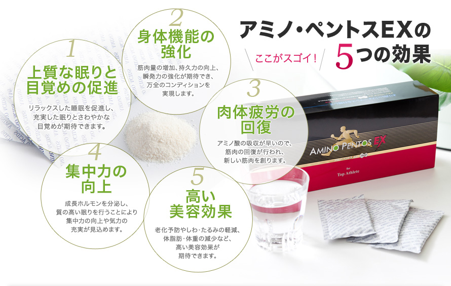 アミノ・ペントスEXの5つの効果