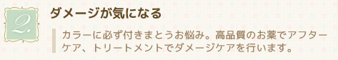 ダメージが気になる