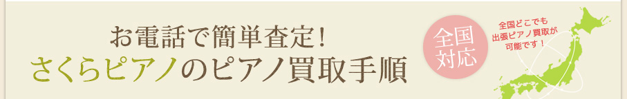 お電話で簡単査定！さくらピアノのピアノ買取手順