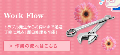 トラブル発生からお伺いまで迅速丁寧に対応！即日修理も可能！